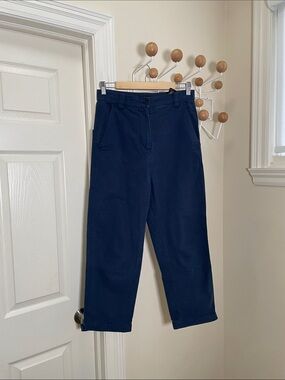 COS  Straight Legged Trousers With Button Cuffs Blue - 36